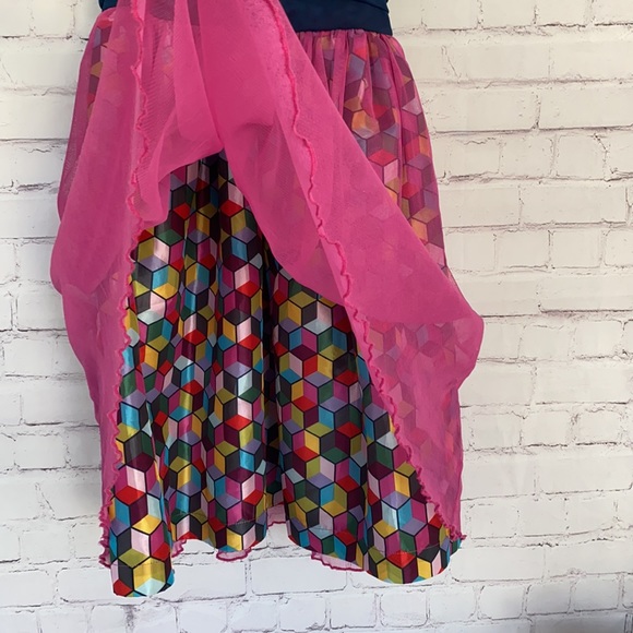 Matilda Jane Paint By Numbers color block girls dress - Picture 9 of 10